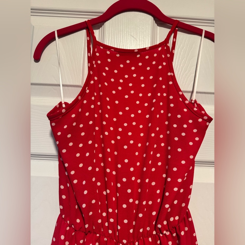 Red Polka Dot Romper M - Picture 5 of 6